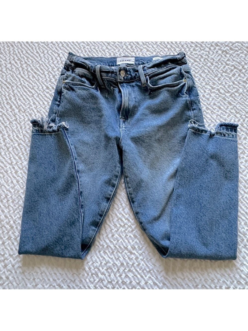 FRAME Le High Skinny Crop Jeans, Clarin, Rips Size 27 - Picture 5 of 16